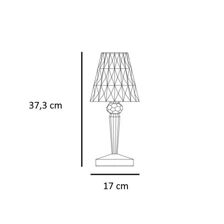 Kartell Big Battery Tavolo Trasparente - 9475/B4